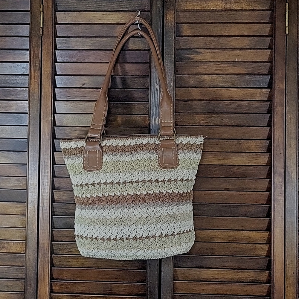 Unbranded Crochet & Vinyl Bag